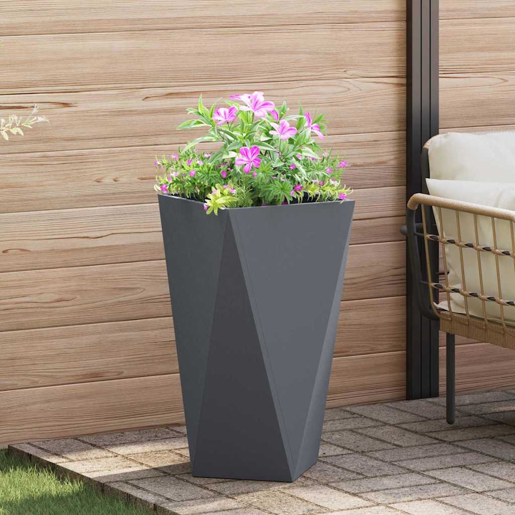 Plantenbak 2 pcs Antraciet 40 x 40 x 75 cm Staal is nu te koop bij PeponiXL, paradijselijk wonen!