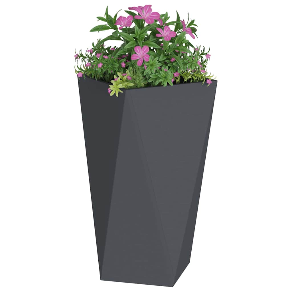 Plantenbak 2 pcs Antraciet 40 x 40 x 75 cm Staal is nu te koop bij PeponiXL, paradijselijk wonen!