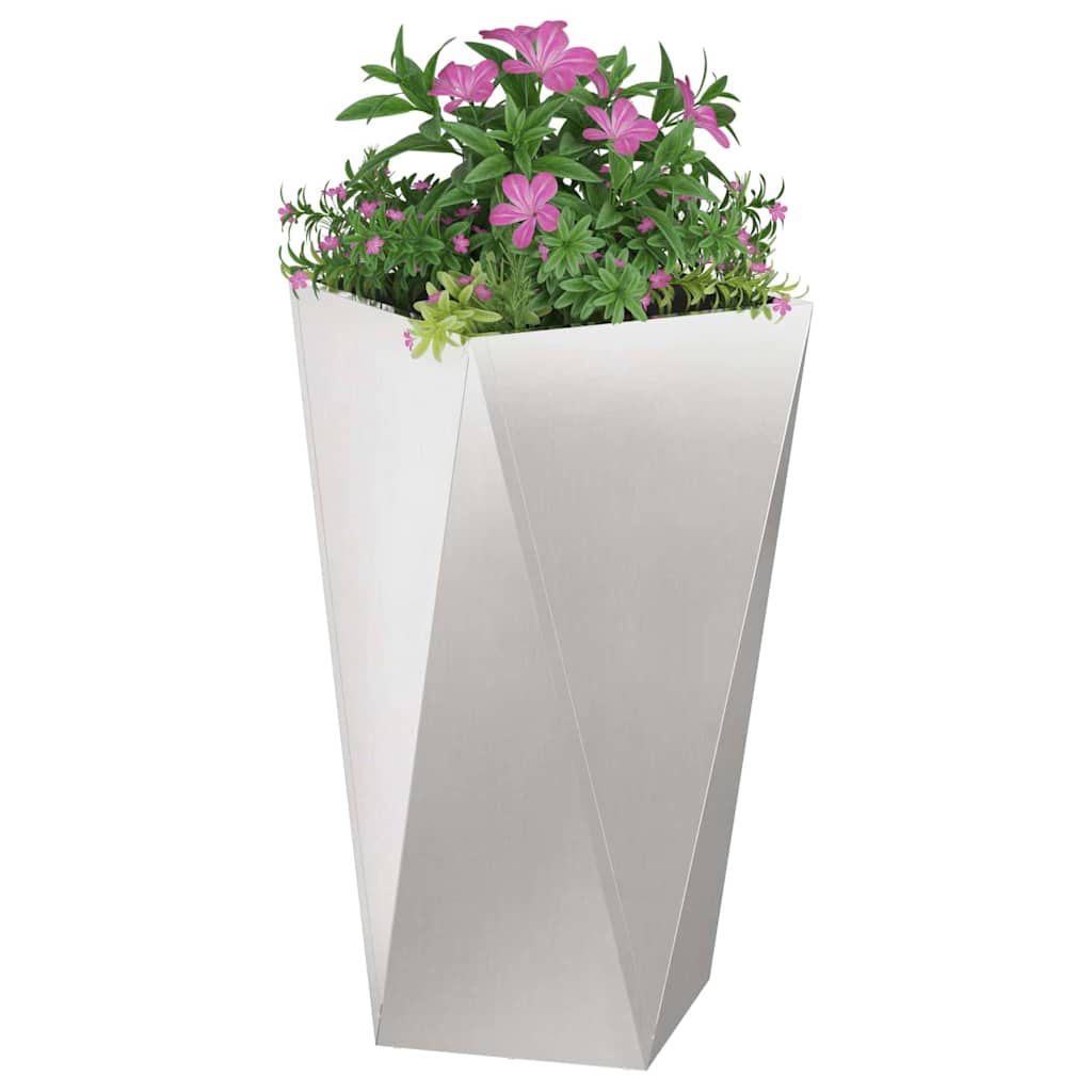 Plantenbak Zilver 40 x 40 x 75 cm Roestvrij staal is nu te koop bij PeponiXL, paradijselijk wonen!