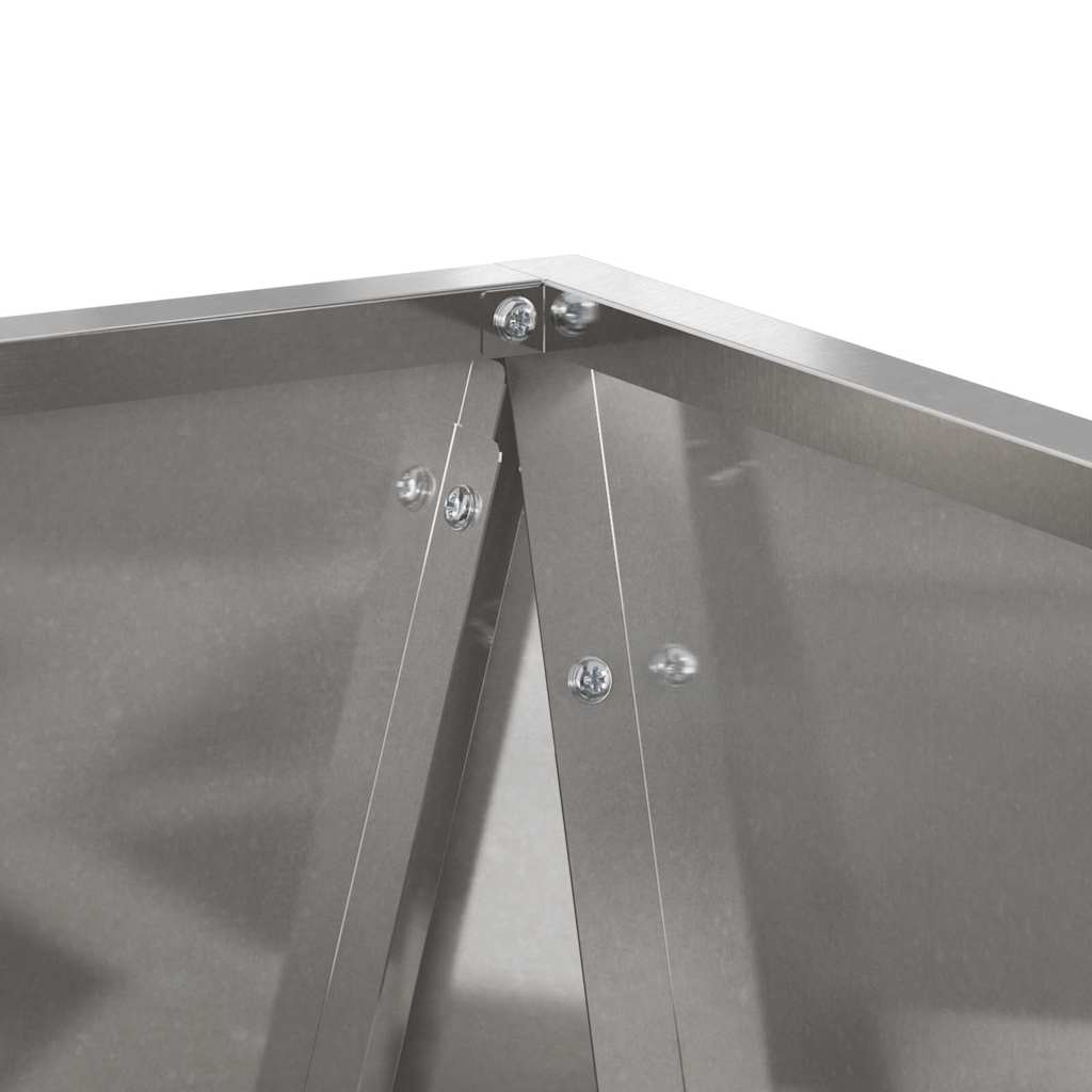 Plantenbak 2 pcs Zilver 40 x 40 x 75 cm Roestvrij staal is nu te koop bij PeponiXL, paradijselijk wonen!