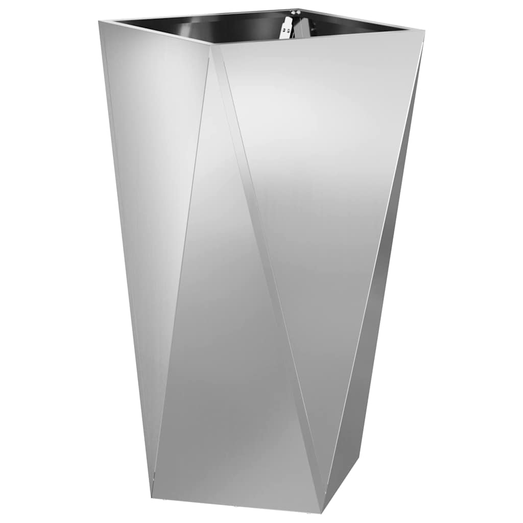 Plantenbak 2 pcs Zilver 40 x 40 x 75 cm Gegalvaniseerd staal is nu te koop bij PeponiXL, paradijselijk wonen!