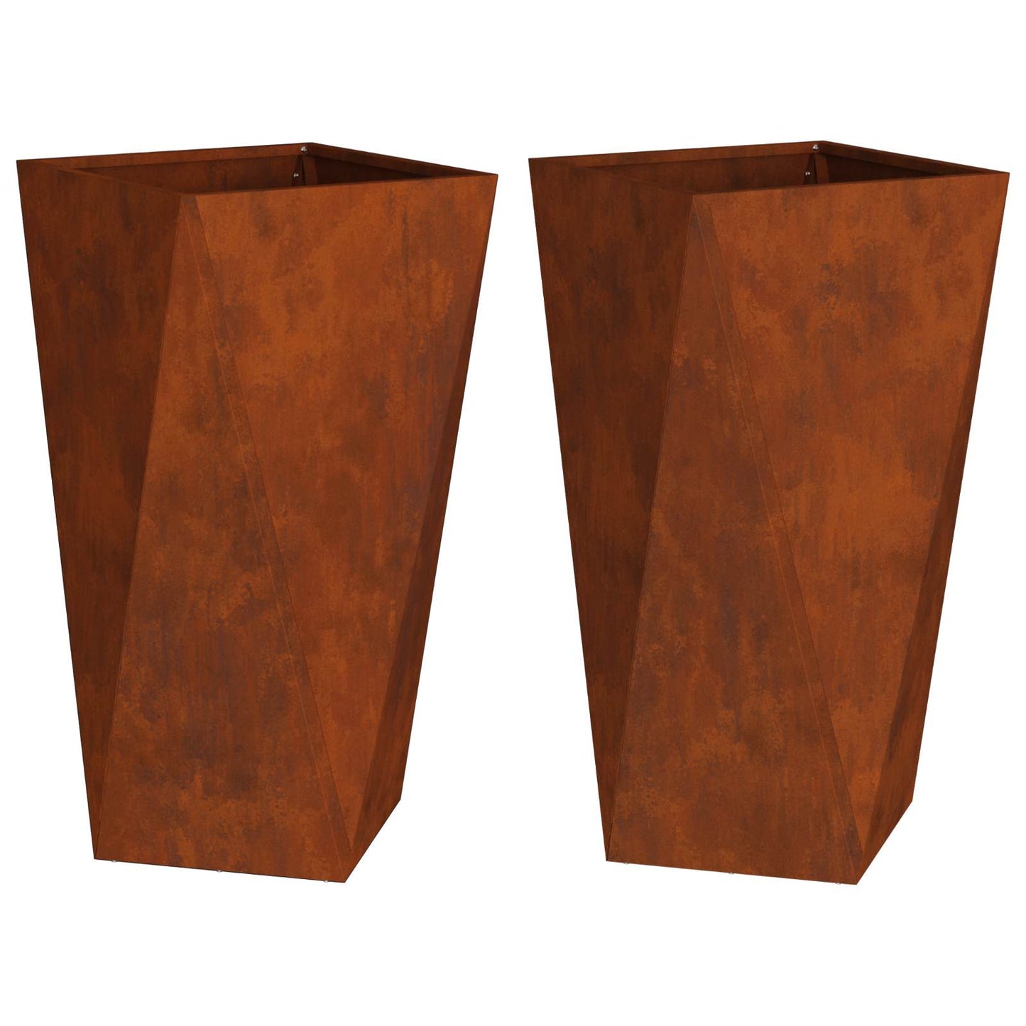 Plantenbak 2 pcs Roestig 40 x 40 x 75 cm Cortenstaal is nu te koop bij PeponiXL, paradijselijk wonen!