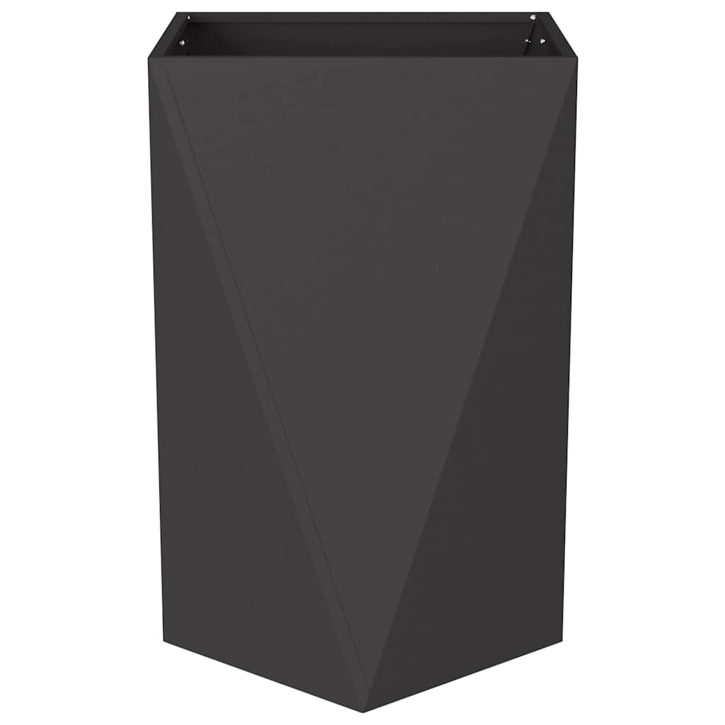 Plantenbak 2 pcs Zwart 50 x 50 x 75 cm Staal is nu te koop bij PeponiXL, paradijselijk wonen!