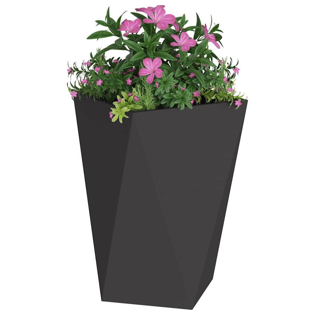 Plantenbak 2 pcs Zwart 50 x 50 x 75 cm Staal is nu te koop bij PeponiXL, paradijselijk wonen!