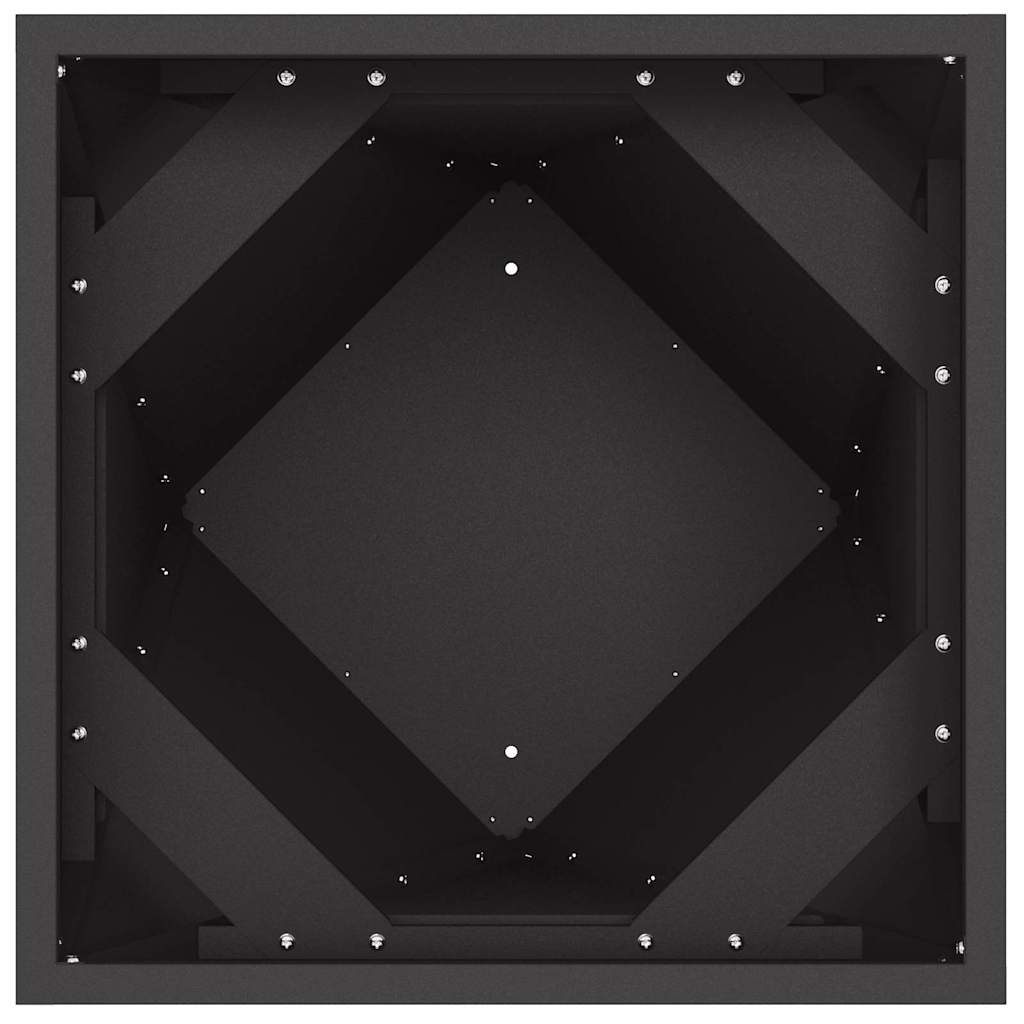 Plantenbak 2 pcs Zwart 50 x 50 x 75 cm Staal is nu te koop bij PeponiXL, paradijselijk wonen!