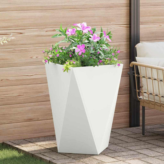 Plantenbak Wit 50 x 50 x 75 cm Staal is nu te koop bij PeponiXL, paradijselijk wonen!