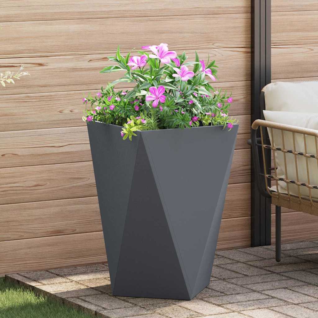 Plantenbak 2 pcs Antraciet 50 x 50 x 75 cm Staal is nu te koop bij PeponiXL, paradijselijk wonen!