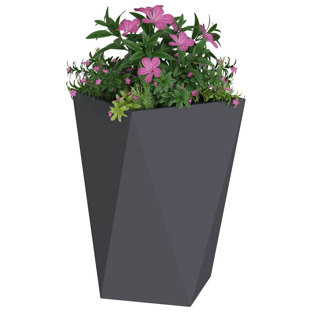 Plantenbak 2 pcs Antraciet 50 x 50 x 75 cm Staal is nu te koop bij PeponiXL, paradijselijk wonen!