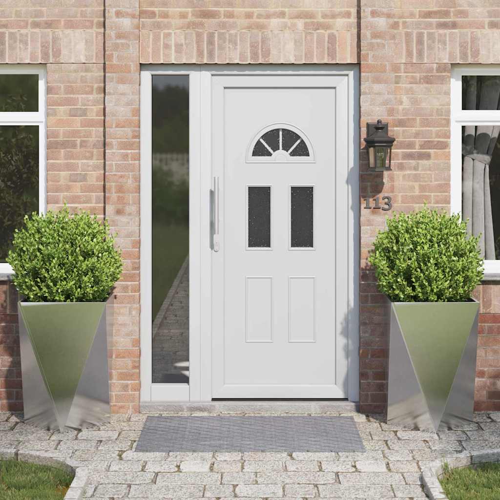 Plantenbak 2 pcs Zilver 50 x 50 x 75 cm Roestvrij staal is nu te koop bij PeponiXL, paradijselijk wonen!