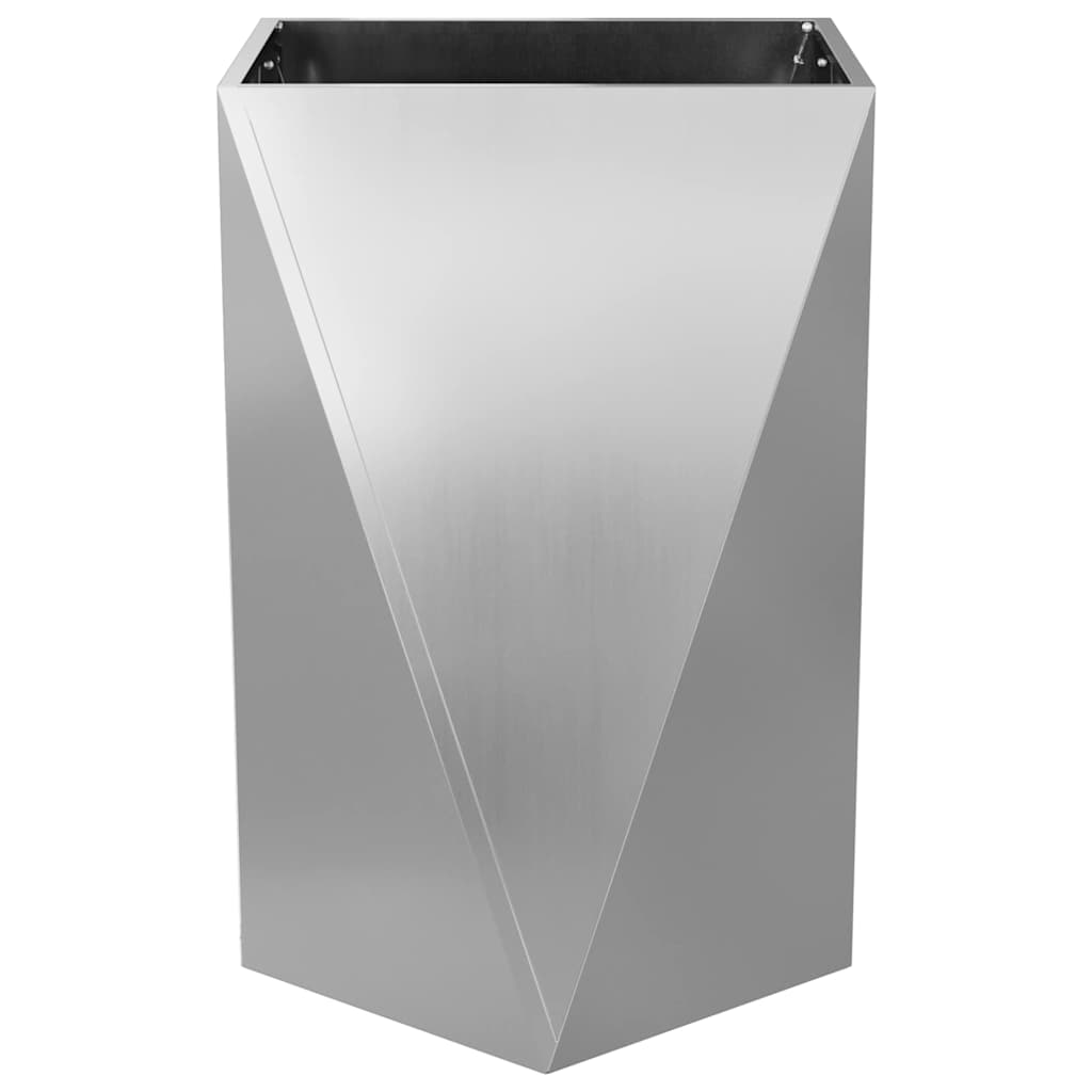 Plantenbak Zilver 50 x 50 x 75 cm Gegalvaniseerd staal is nu te koop bij PeponiXL, paradijselijk wonen!