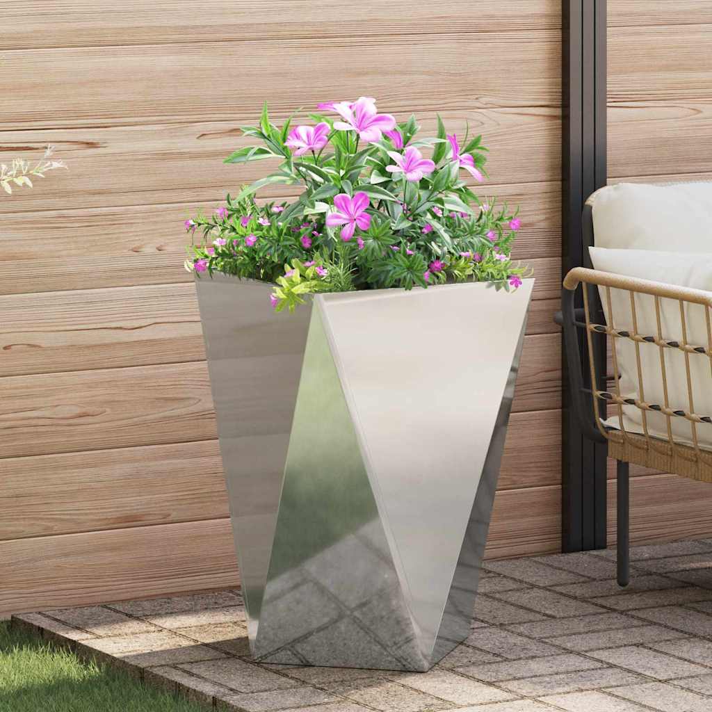 Plantenbak 2 pcs Zilver 50 x 50 x 75 cm Gegalvaniseerd staal is nu te koop bij PeponiXL, paradijselijk wonen!