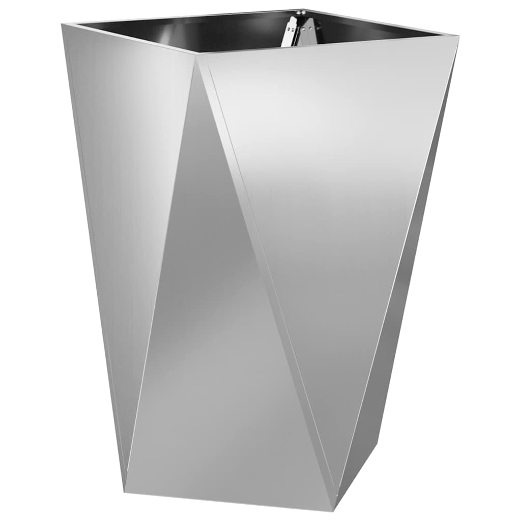 Plantenbak 2 pcs Zilver 50 x 50 x 75 cm Gegalvaniseerd staal is nu te koop bij PeponiXL, paradijselijk wonen!
