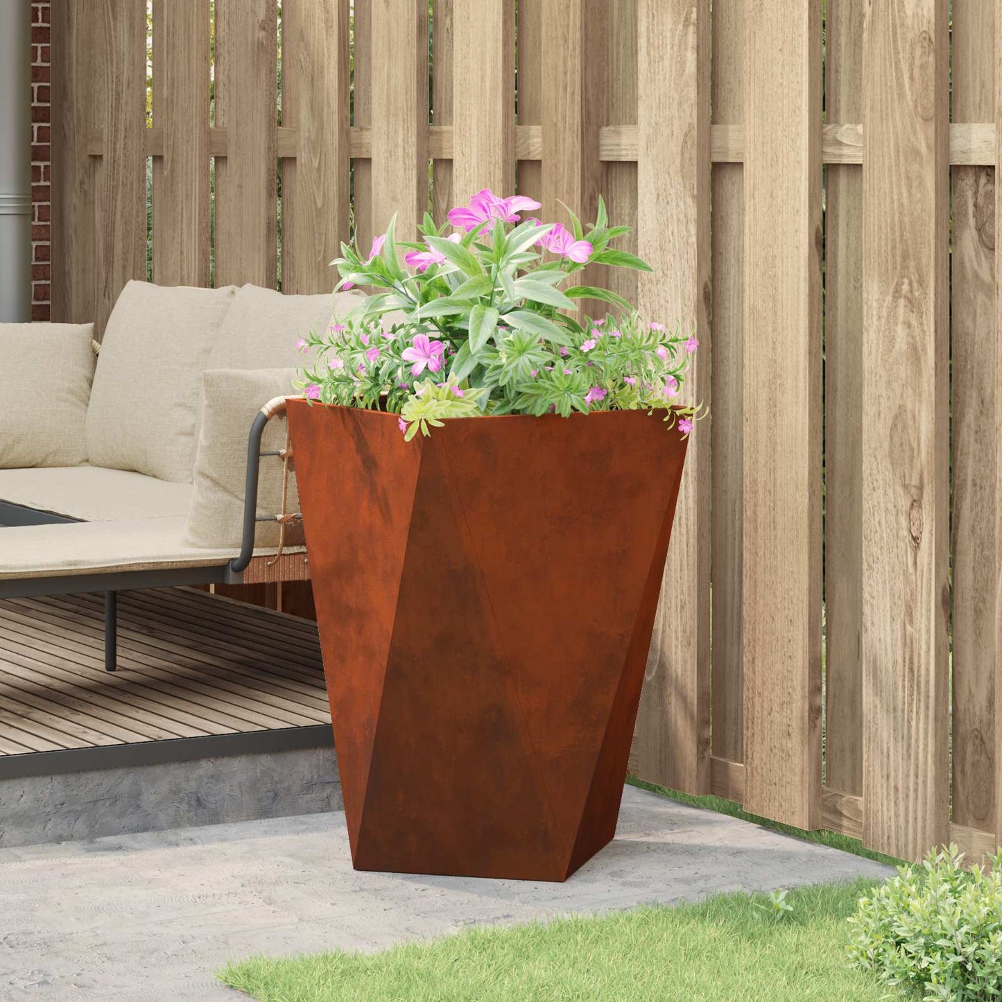 Plantenbak Roestig 50 x 50 x 75 cm Cortenstaal is nu te koop bij PeponiXL, paradijselijk wonen!
