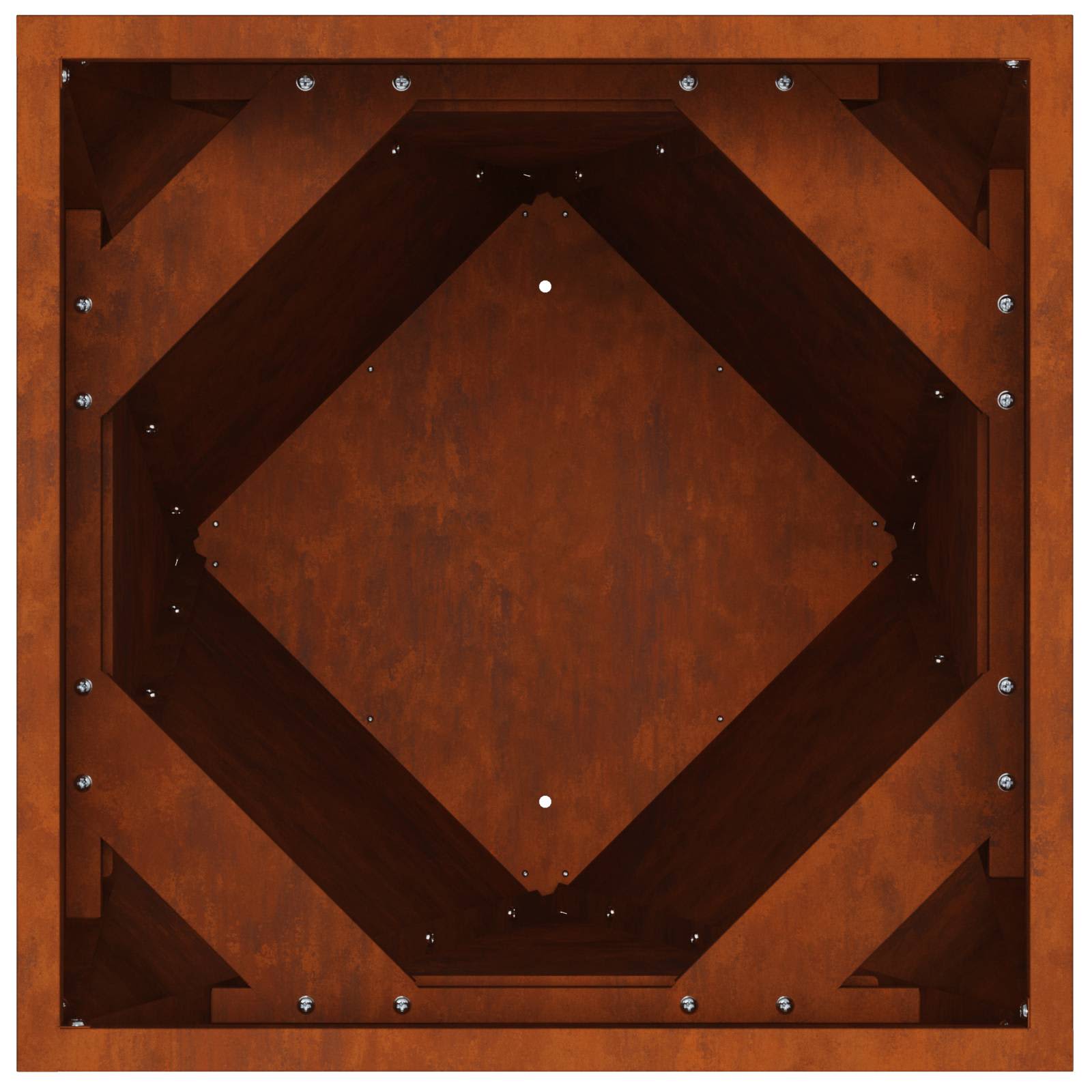 Plantenbak 2 pcs Roestig 50 x 50 x 75 cm Cortenstaal is nu te koop bij PeponiXL, paradijselijk wonen!