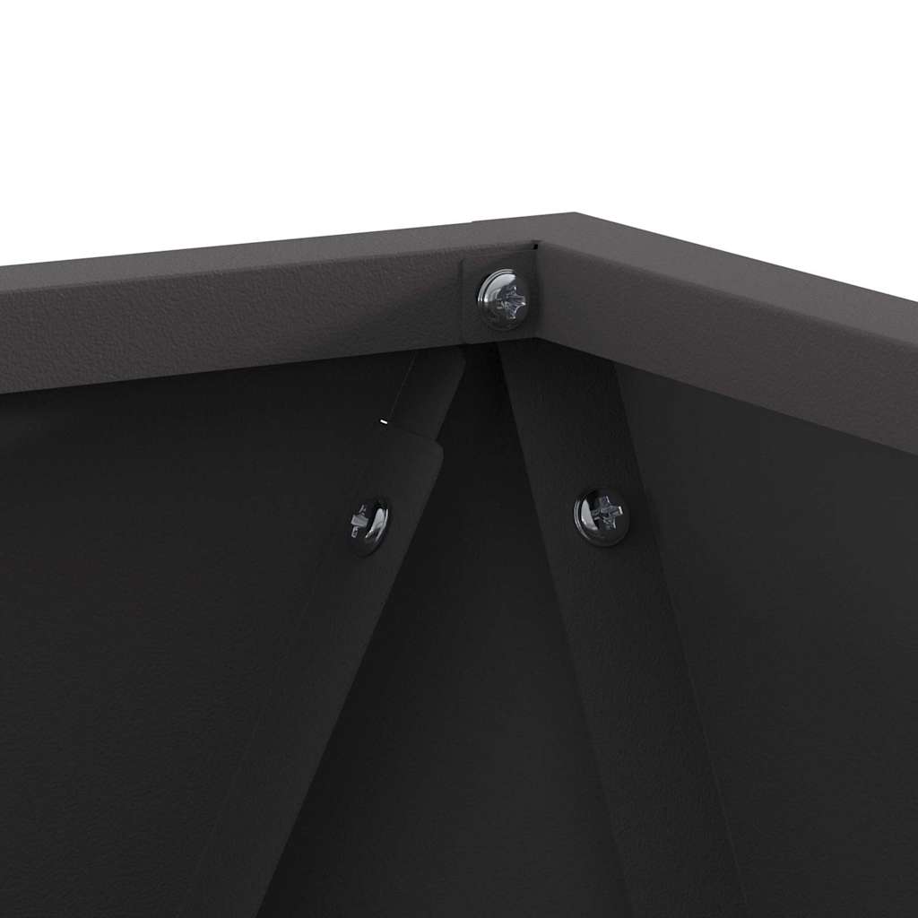 Plantenbak 2 pcs Zwart 30 x 30 x 30 cm Staal is nu te koop bij PeponiXL, paradijselijk wonen!