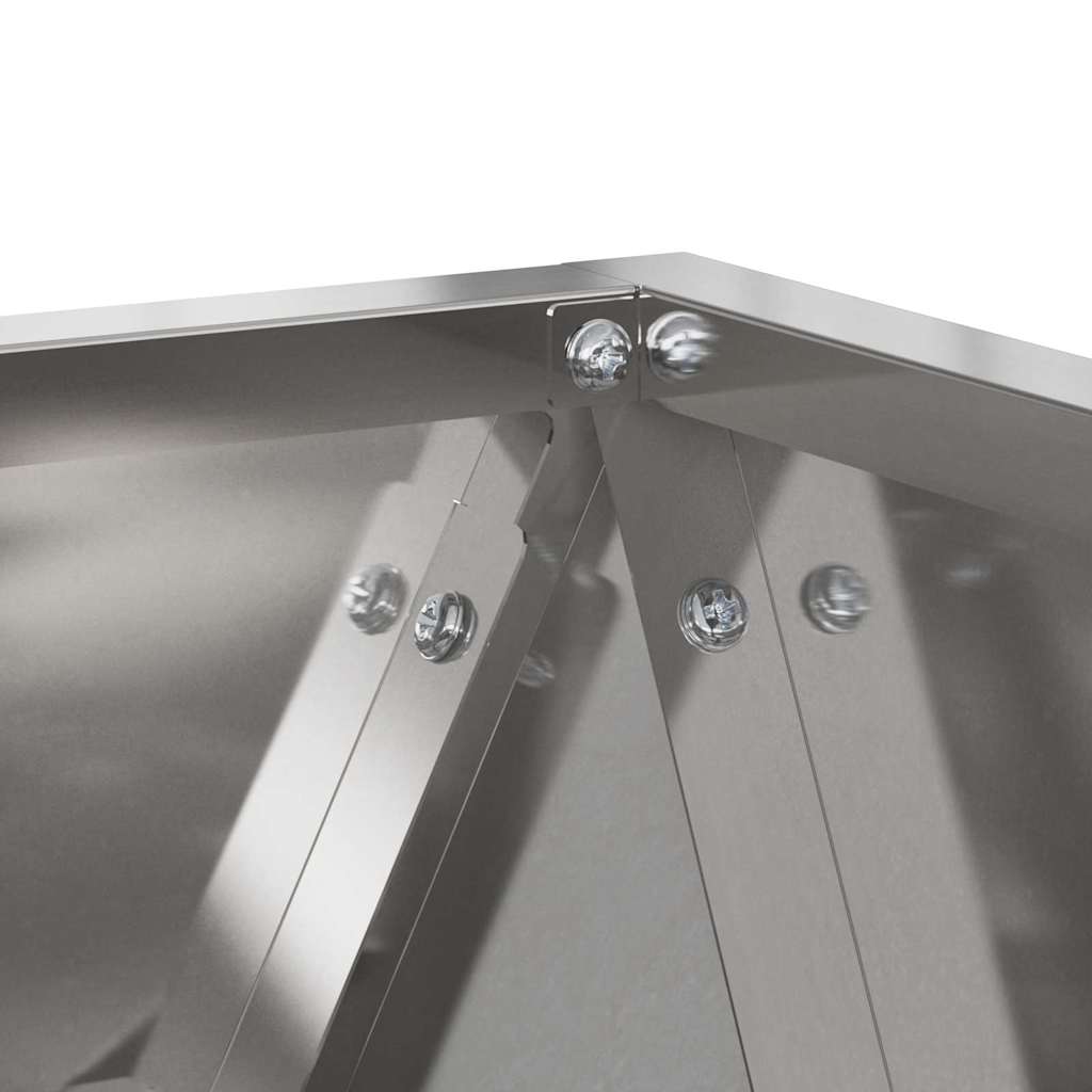 Plantenbak 2 pcs Zilver 30 x 30 x 30 cm Roestvrij staal is nu te koop bij PeponiXL, paradijselijk wonen!