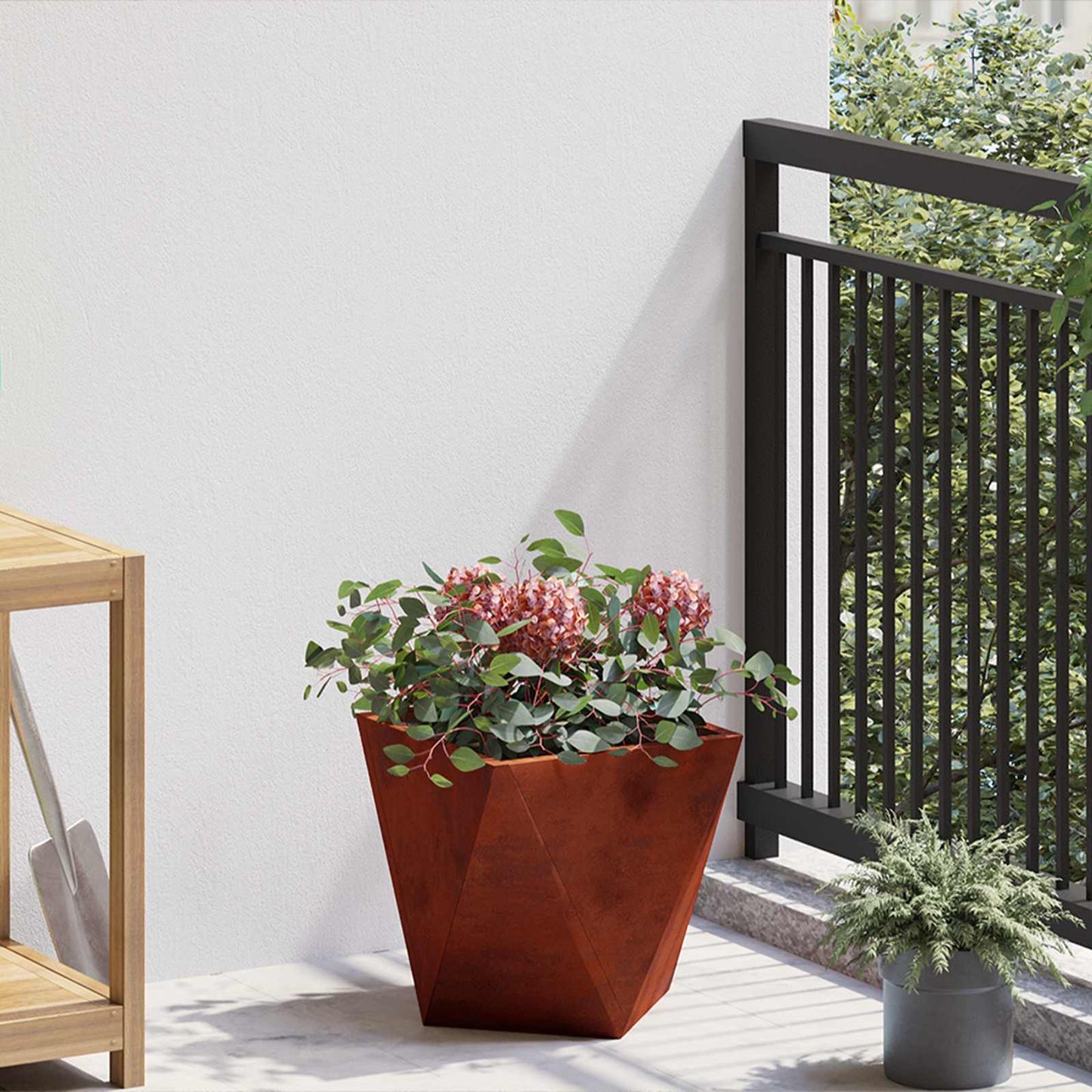 Plantenbak 2 pcs Roestig 30 x 30 x 30 cm Cortenstaal is nu te koop bij PeponiXL, paradijselijk wonen!
