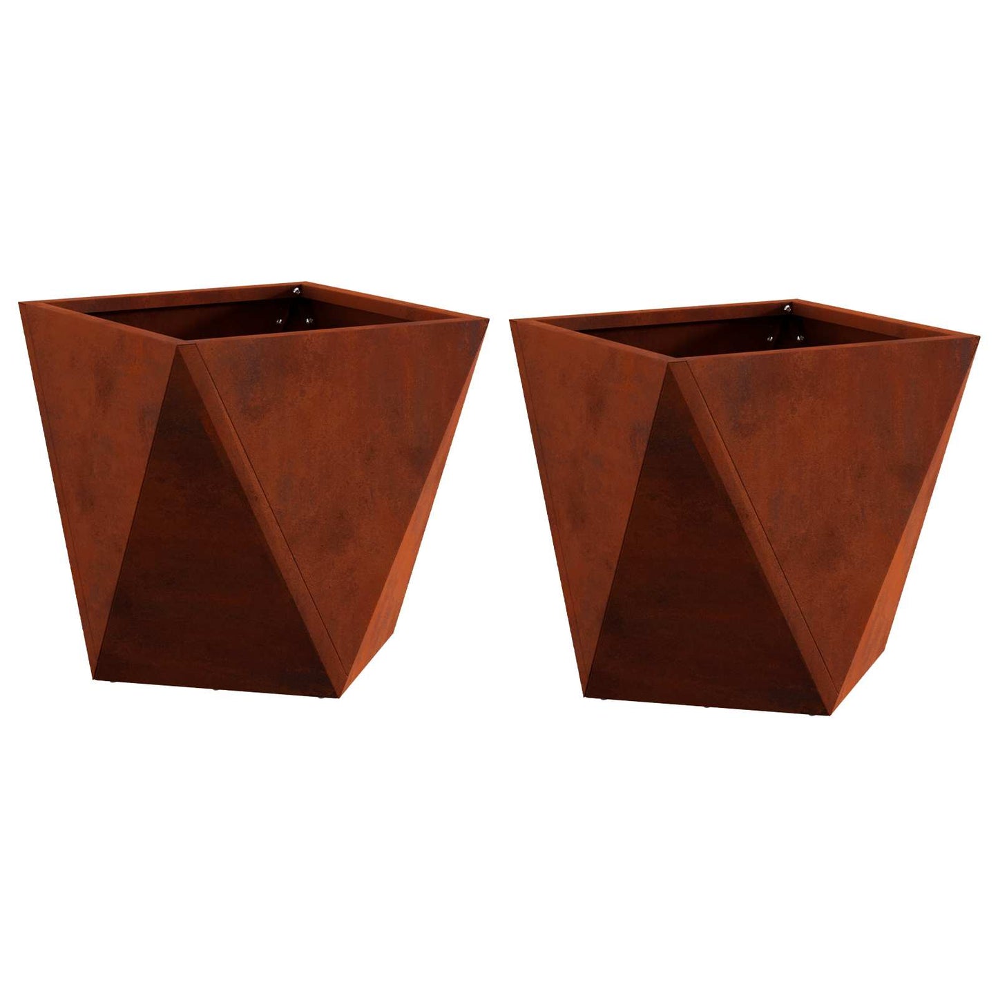 Plantenbak 2 pcs Roestig 30 x 30 x 30 cm Cortenstaal is nu te koop bij PeponiXL, paradijselijk wonen!