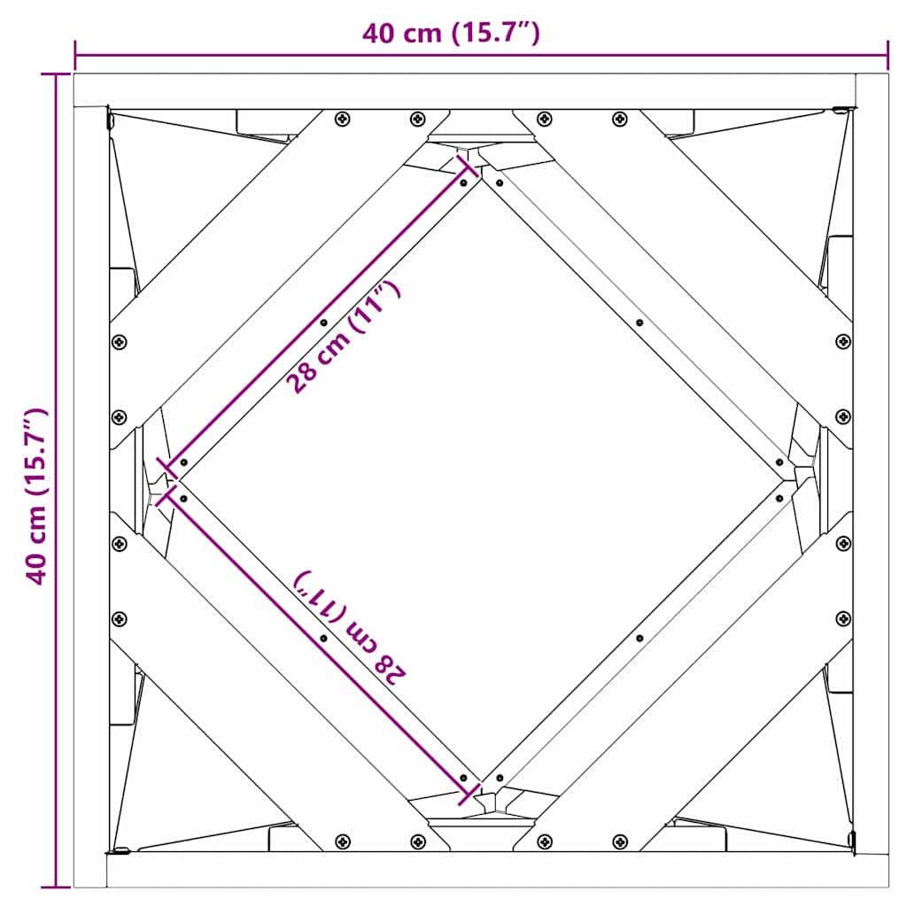 Plantenbak Wit 40 x 40 x 40 cm Staal is nu te koop bij PeponiXL, paradijselijk wonen!