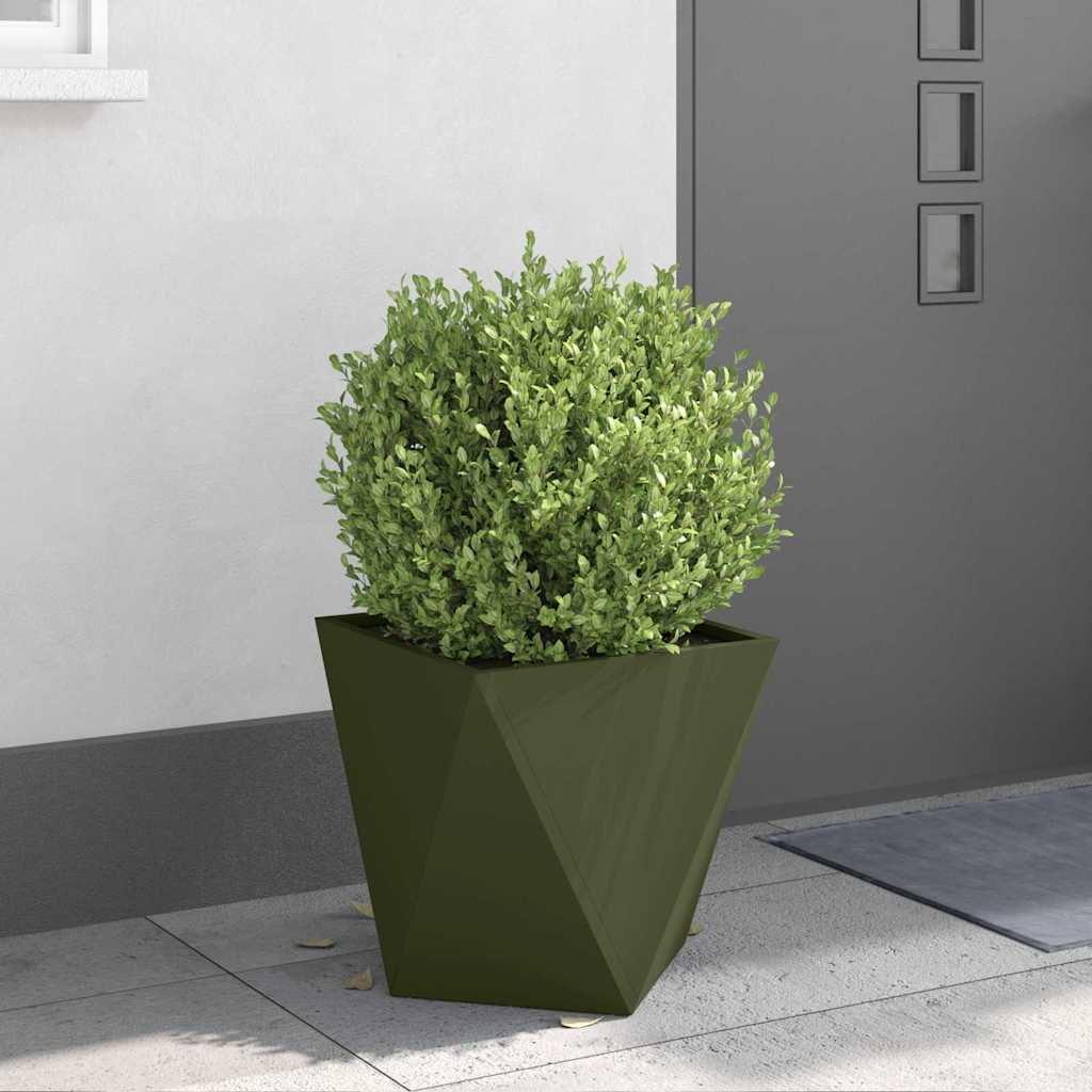 Plantenbak Olijf Groen 40 x 40 x 40 cm Staal is nu te koop bij PeponiXL, paradijselijk wonen!