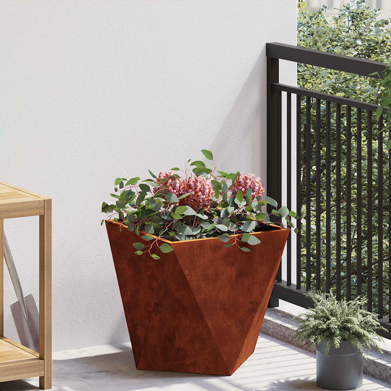 Plantenbak Roestig 40 x 40 x 40 cm Cortenstaal is nu te koop bij PeponiXL, paradijselijk wonen!