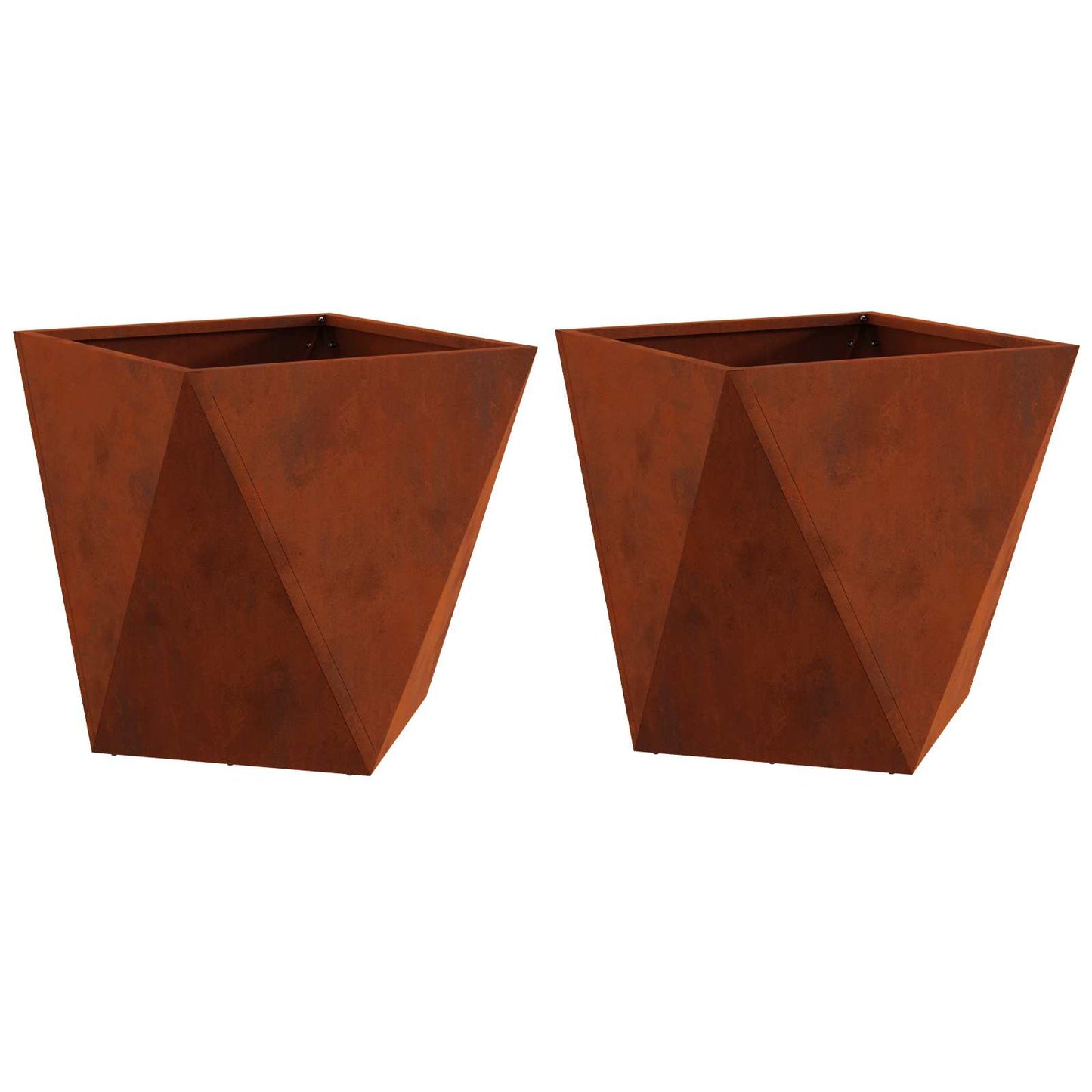 Plantenbak 2 pcs Roestig 40 x 40 x 40 cm Cortenstaal is nu te koop bij PeponiXL, paradijselijk wonen!