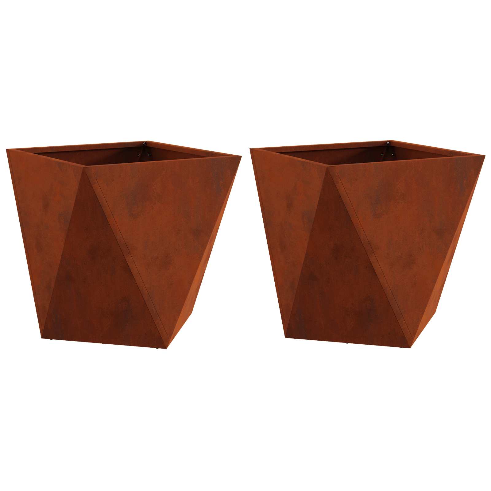 Plantenbak 2 pcs Roestig 40 x 40 x 40 cm Cortenstaal is nu te koop bij PeponiXL, paradijselijk wonen!