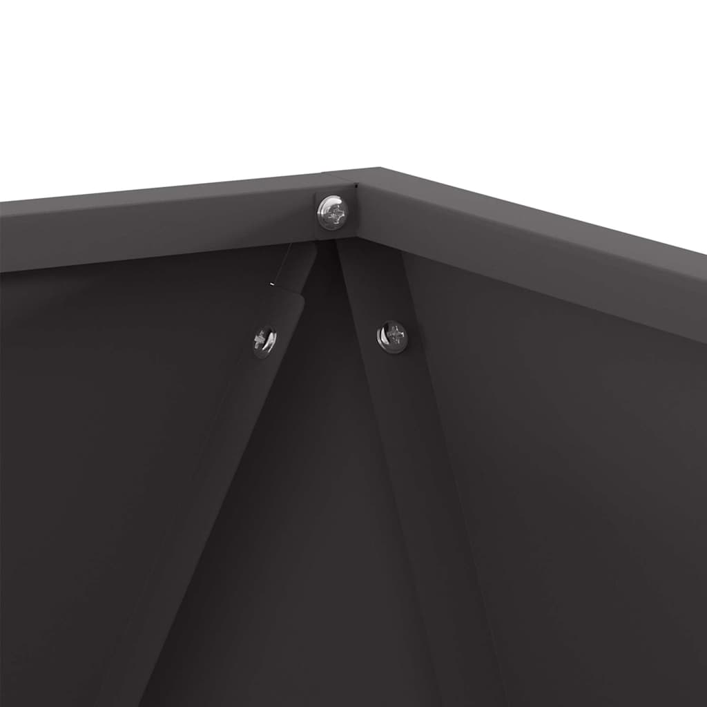 Plantenbak 2 pcs Zwart 50 x 50 x 50 cm Staal is nu te koop bij PeponiXL, paradijselijk wonen!