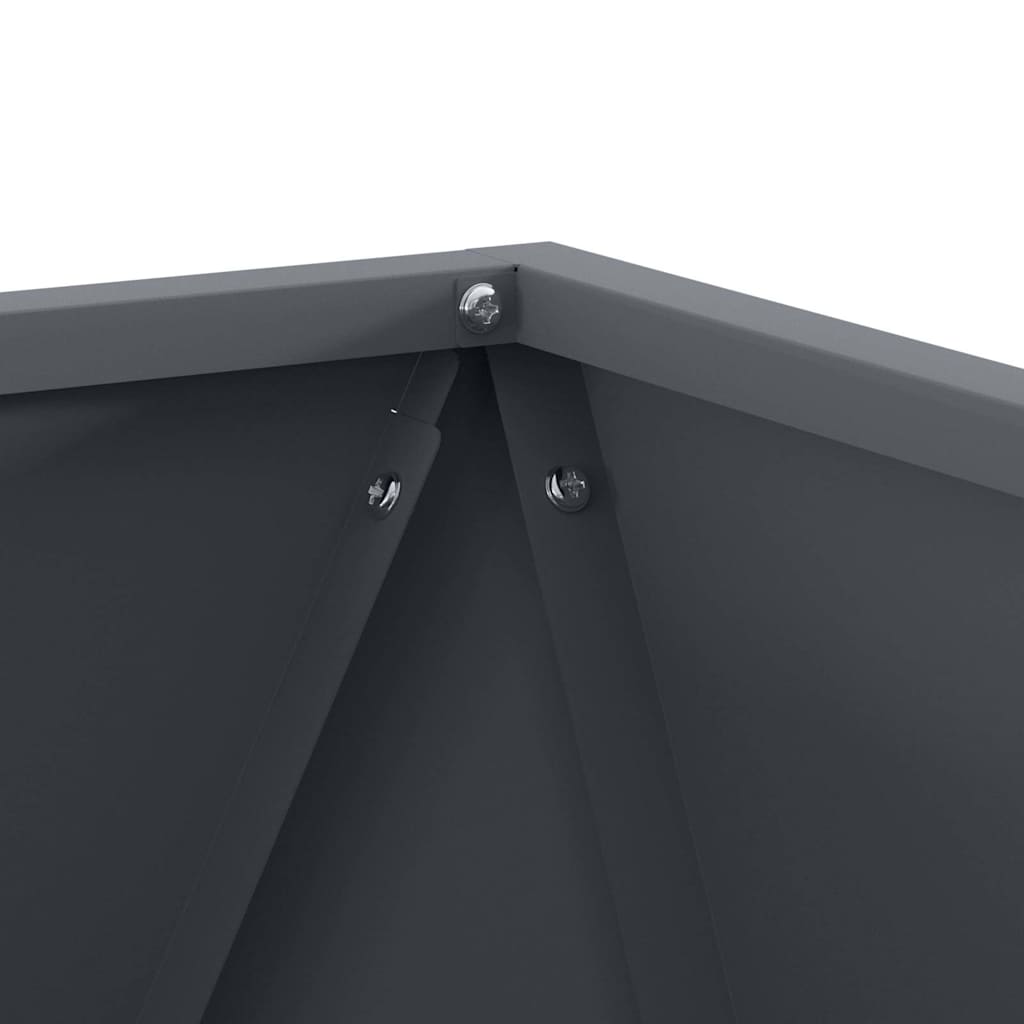 Plantenbak 2 pcs Antraciet 50 x 50 x 50 cm Staal is nu te koop bij PeponiXL, paradijselijk wonen!