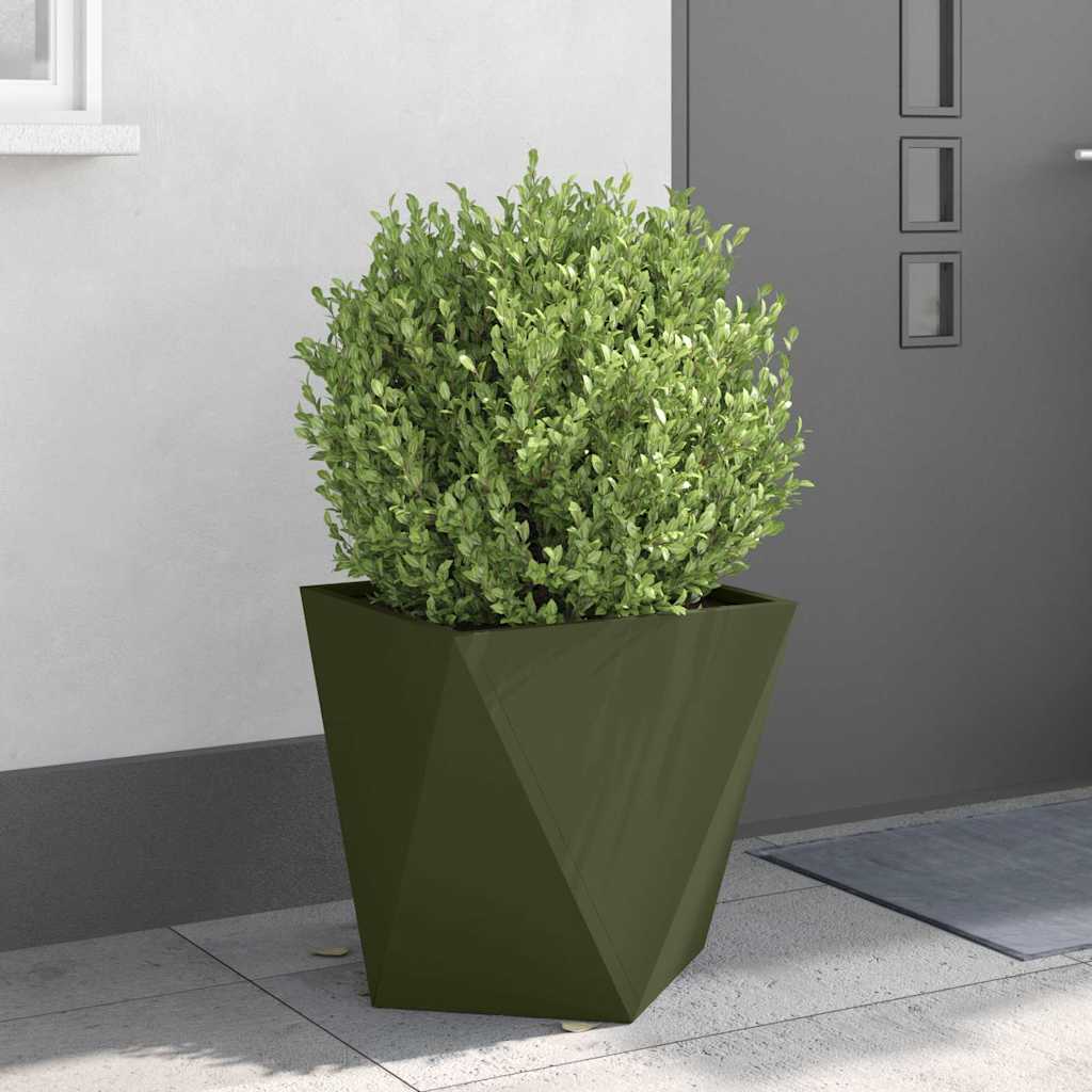 Plantenbak Olijf Groen 50 x 50 x 50 cm Staal is nu te koop bij PeponiXL, paradijselijk wonen!