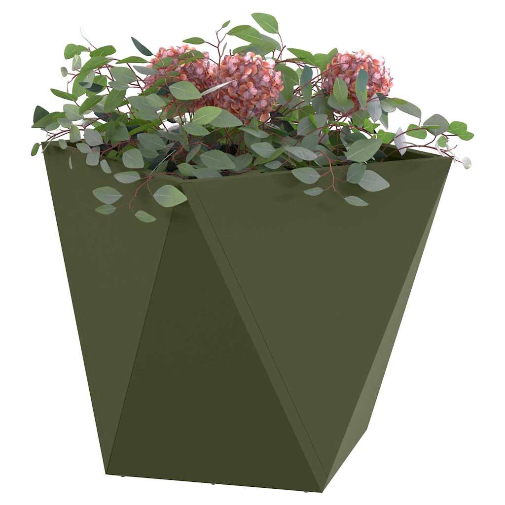 Plantenbak Olijf Groen 50 x 50 x 50 cm Staal is nu te koop bij PeponiXL, paradijselijk wonen!