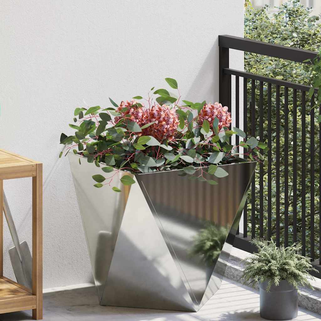 Plantenbak Zilver 50 x 50 x 50 cm Gegalvaniseerd staal is nu te koop bij PeponiXL, paradijselijk wonen!