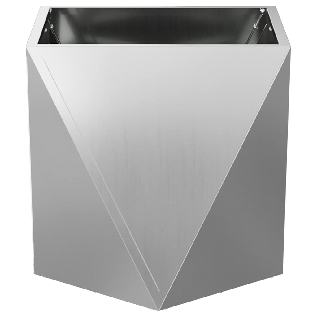 Plantenbak 2 pcs Zilver 50 x 50 x 50 cm Gegalvaniseerd staal is nu te koop bij PeponiXL, paradijselijk wonen!