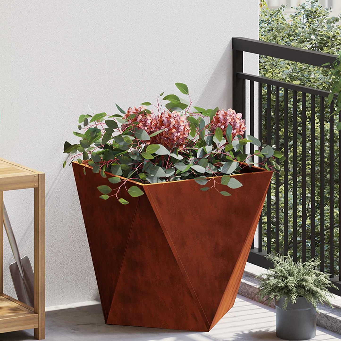 Plantenbak Roestig 50 x 50 x 50 cm Cortenstaal is nu te koop bij PeponiXL, paradijselijk wonen!