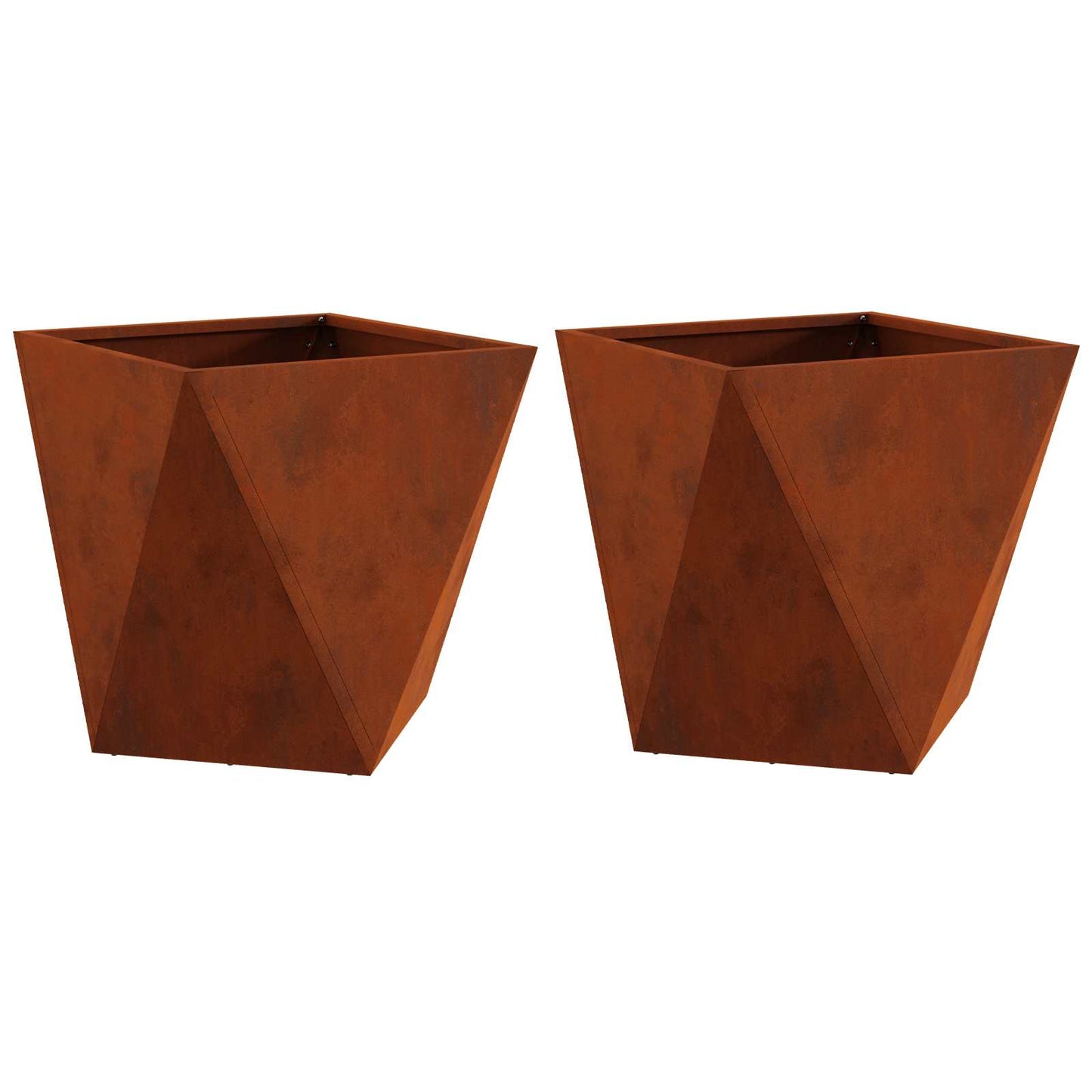 Plantenbak 2 pcs Roestig 50 x 50 x 50 cm Cortenstaal is nu te koop bij PeponiXL, paradijselijk wonen!