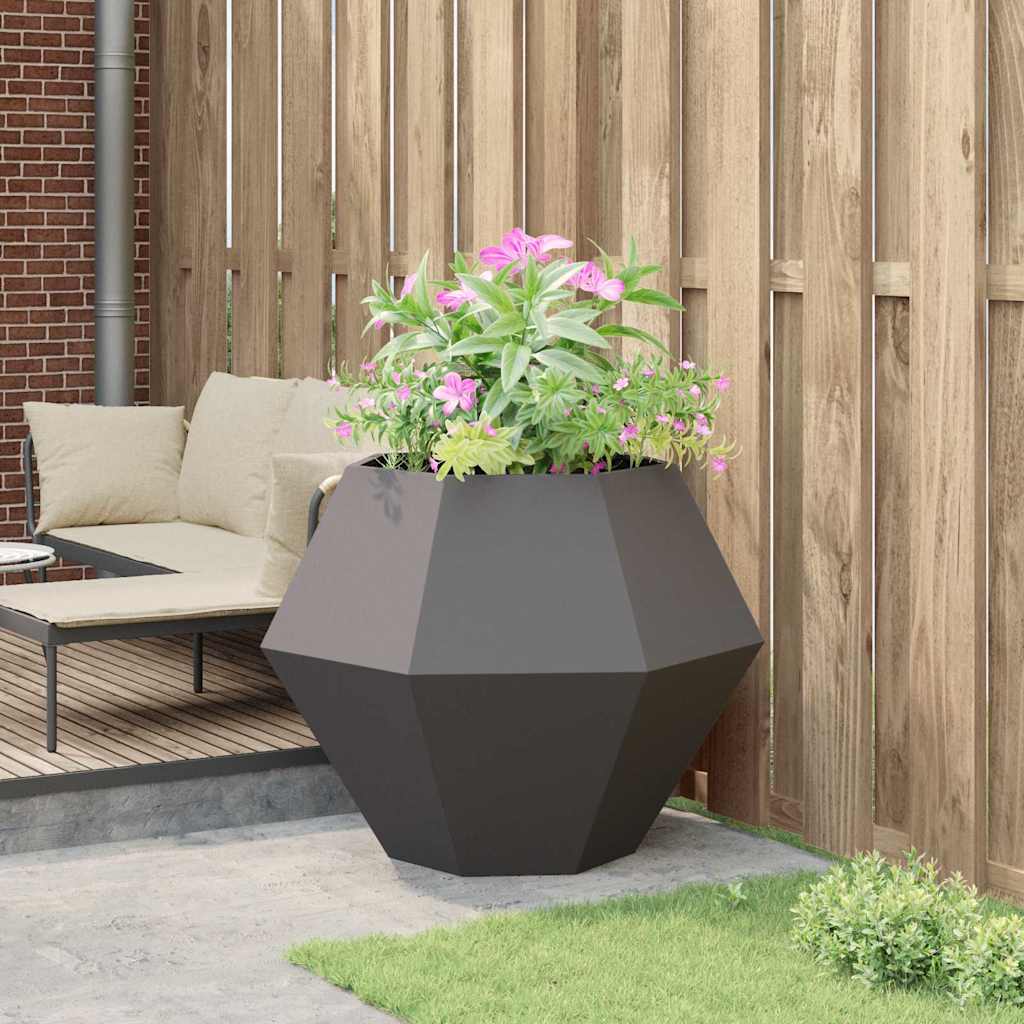Plantenbak Zwart 100 x 100 x 80 cm Staal is nu te koop bij PeponiXL, paradijselijk wonen!