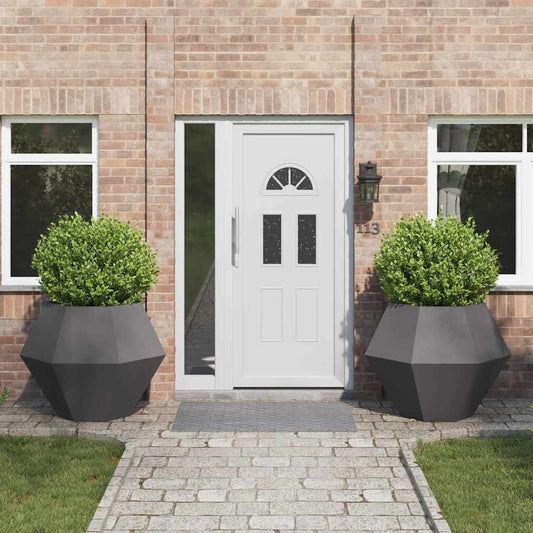 Plantenbak 2 pcs Zwart 100 x 100 x 80 cm Staal is nu te koop bij PeponiXL, paradijselijk wonen!
