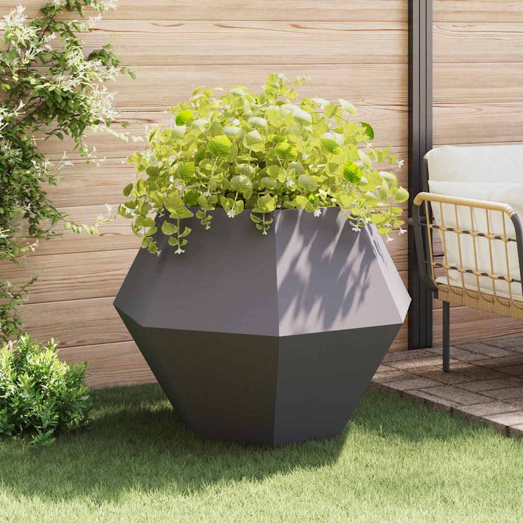 Plantenbak 2 pcs Zwart 100 x 100 x 80 cm Staal is nu te koop bij PeponiXL, paradijselijk wonen!