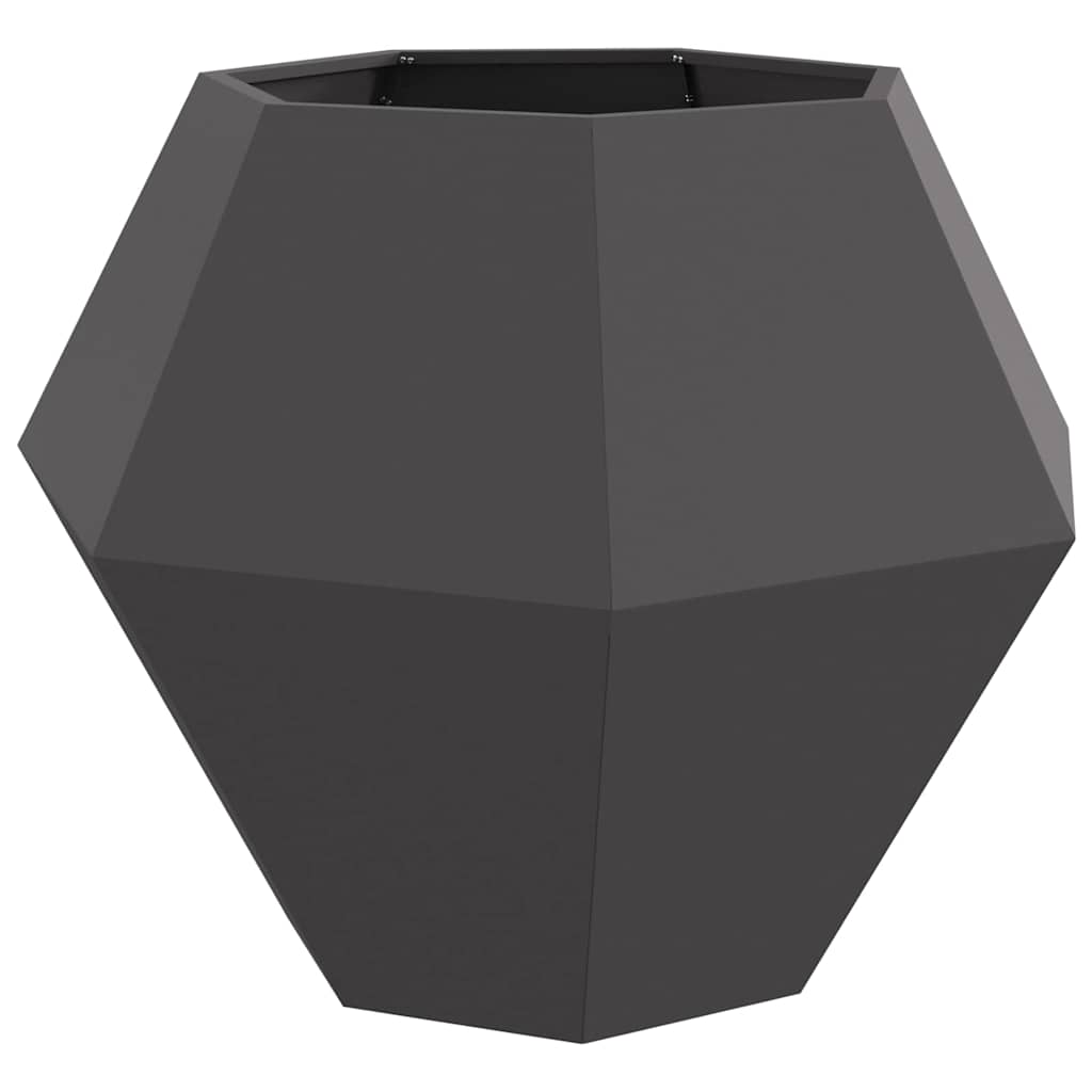 Plantenbak 2 pcs Zwart 100 x 100 x 80 cm Staal is nu te koop bij PeponiXL, paradijselijk wonen!