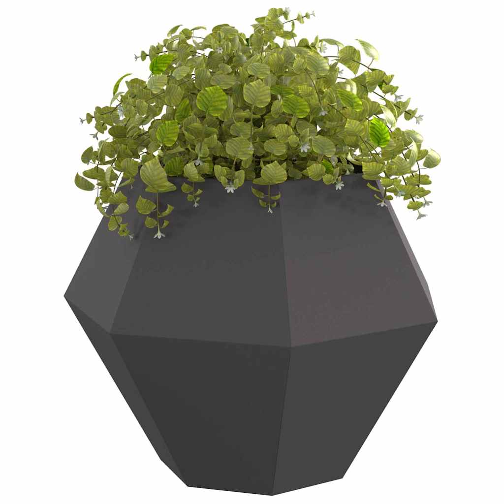 Plantenbak 2 pcs Zwart 100 x 100 x 80 cm Staal is nu te koop bij PeponiXL, paradijselijk wonen!