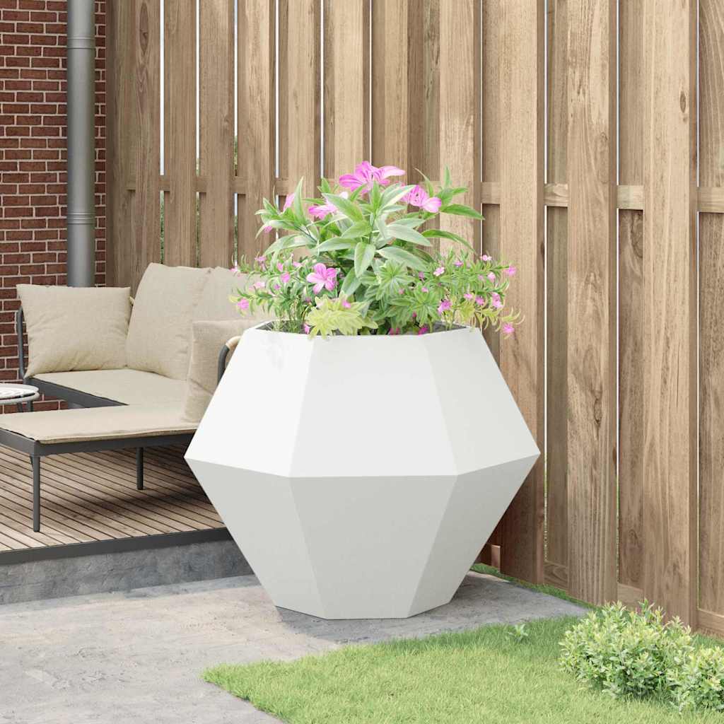Plantenbak Wit 100 x 100 x 80 cm Staal is nu te koop bij PeponiXL, paradijselijk wonen!