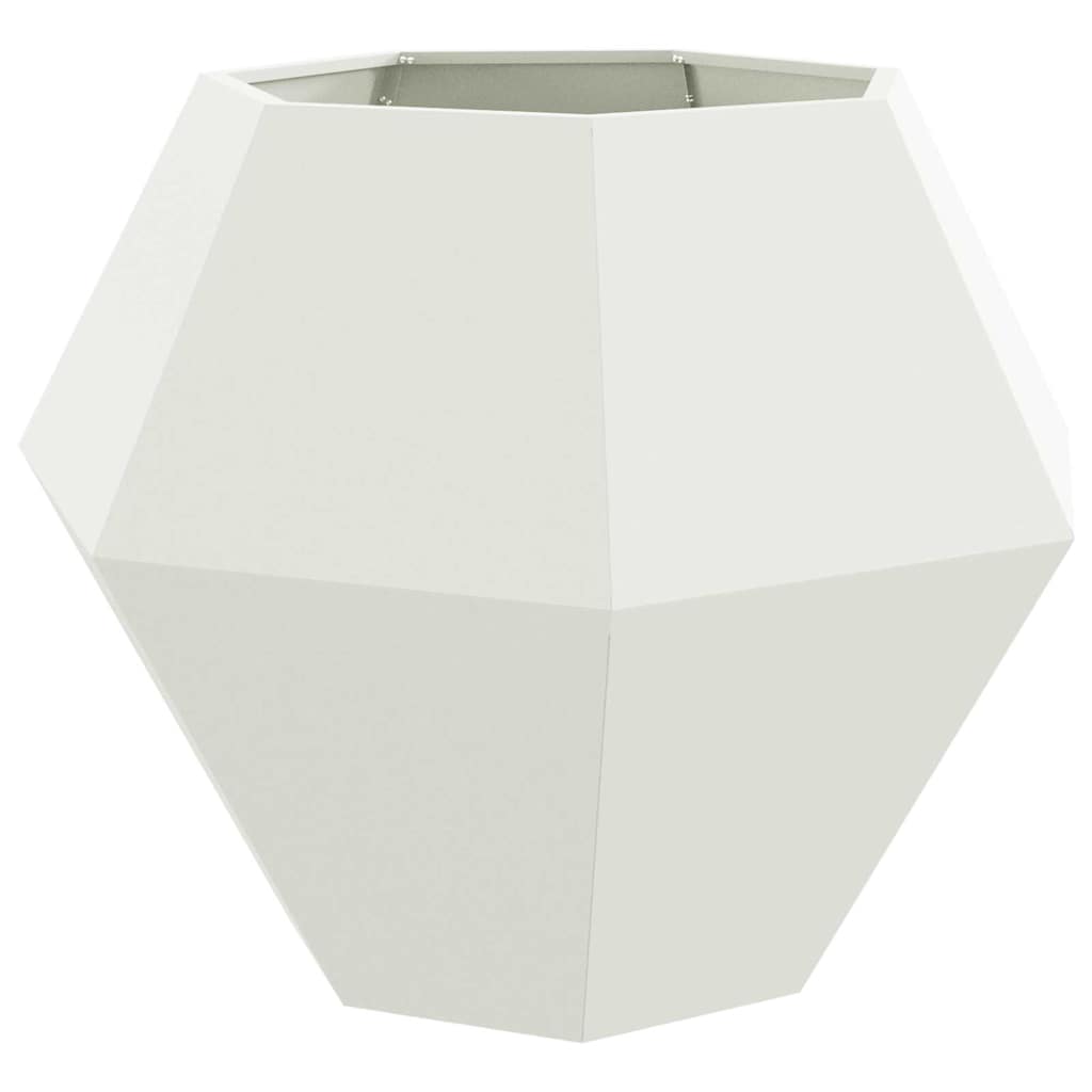 Plantenbak Wit 100 x 100 x 80 cm Staal is nu te koop bij PeponiXL, paradijselijk wonen!