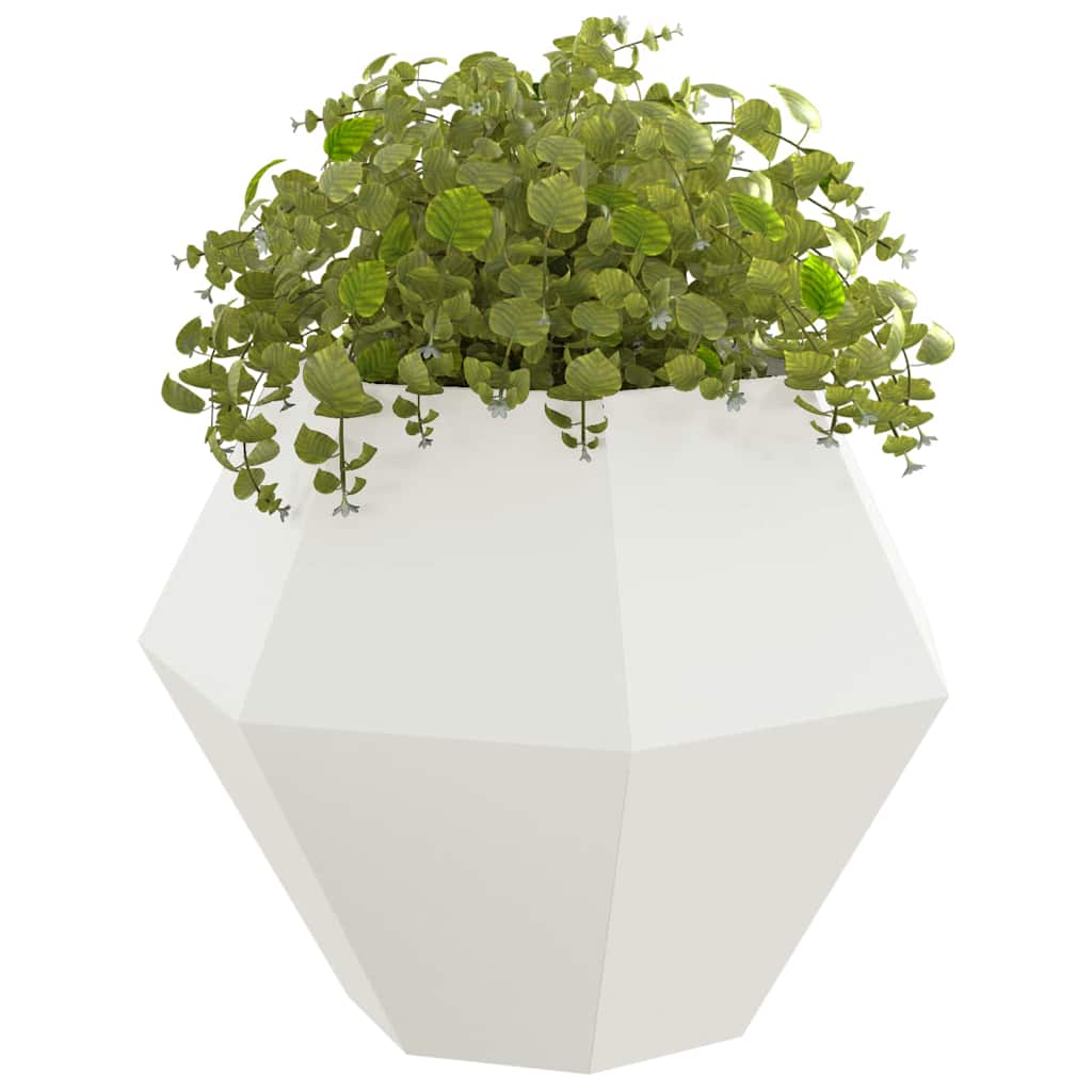 Plantenbak Wit 100 x 100 x 80 cm Staal is nu te koop bij PeponiXL, paradijselijk wonen!