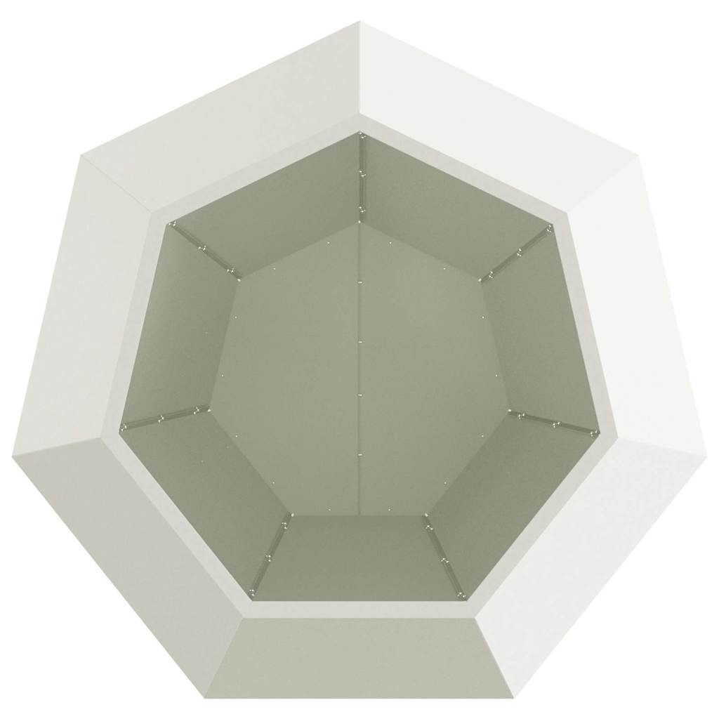 Plantenbak 2 pcs Wit 100 x 100 x 80 cm Staal is nu te koop bij PeponiXL, paradijselijk wonen!