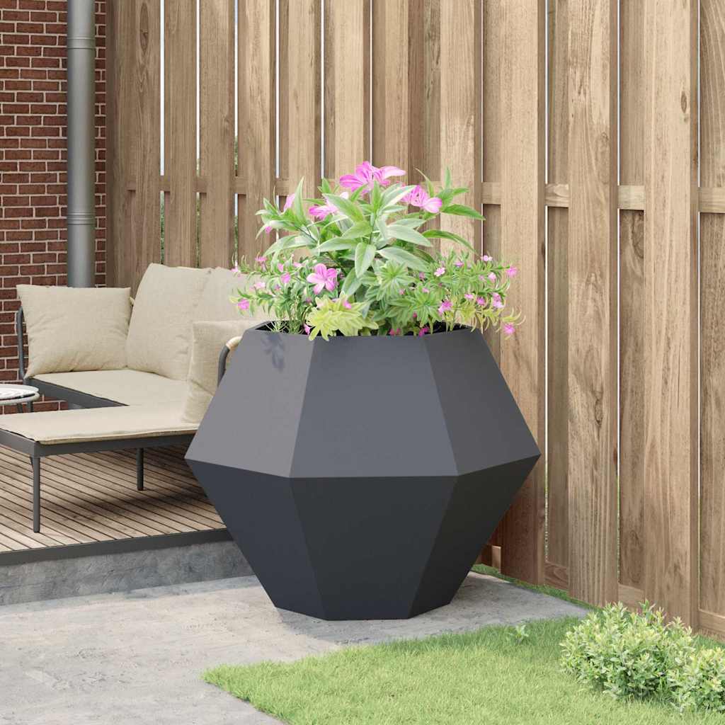 Plantenbak Antraciet 100 x 100 x 80 cm Staal is nu te koop bij PeponiXL, paradijselijk wonen!