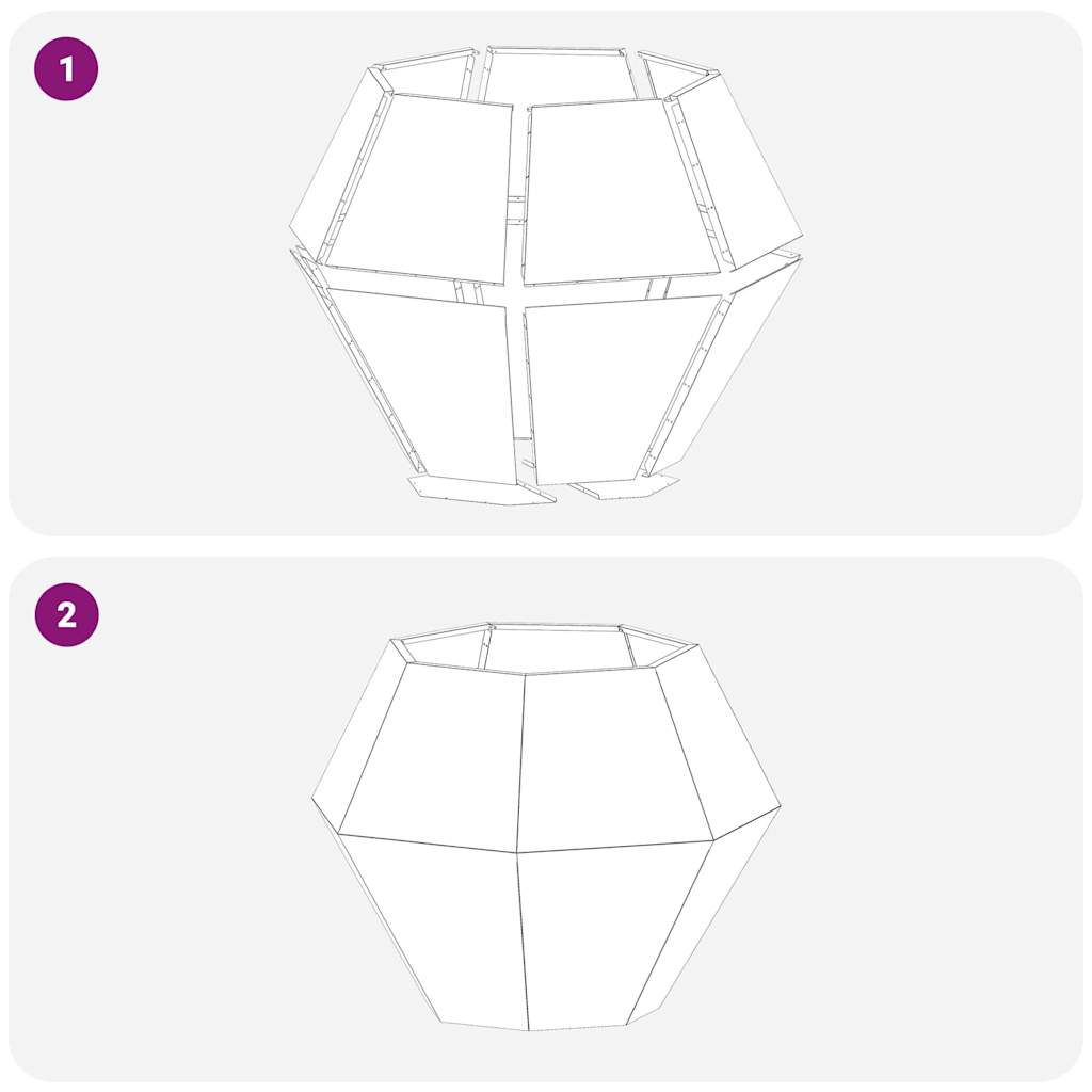 Plantenbak 2 pcs Antraciet 100 x 100 x 80 cm Staal is nu te koop bij PeponiXL, paradijselijk wonen!
