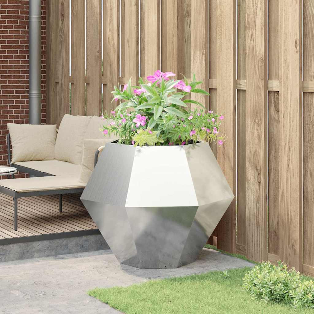Plantenbak Zilver 100 x 100 x 80 cm Roestvrij staal is nu te koop bij PeponiXL, paradijselijk wonen!