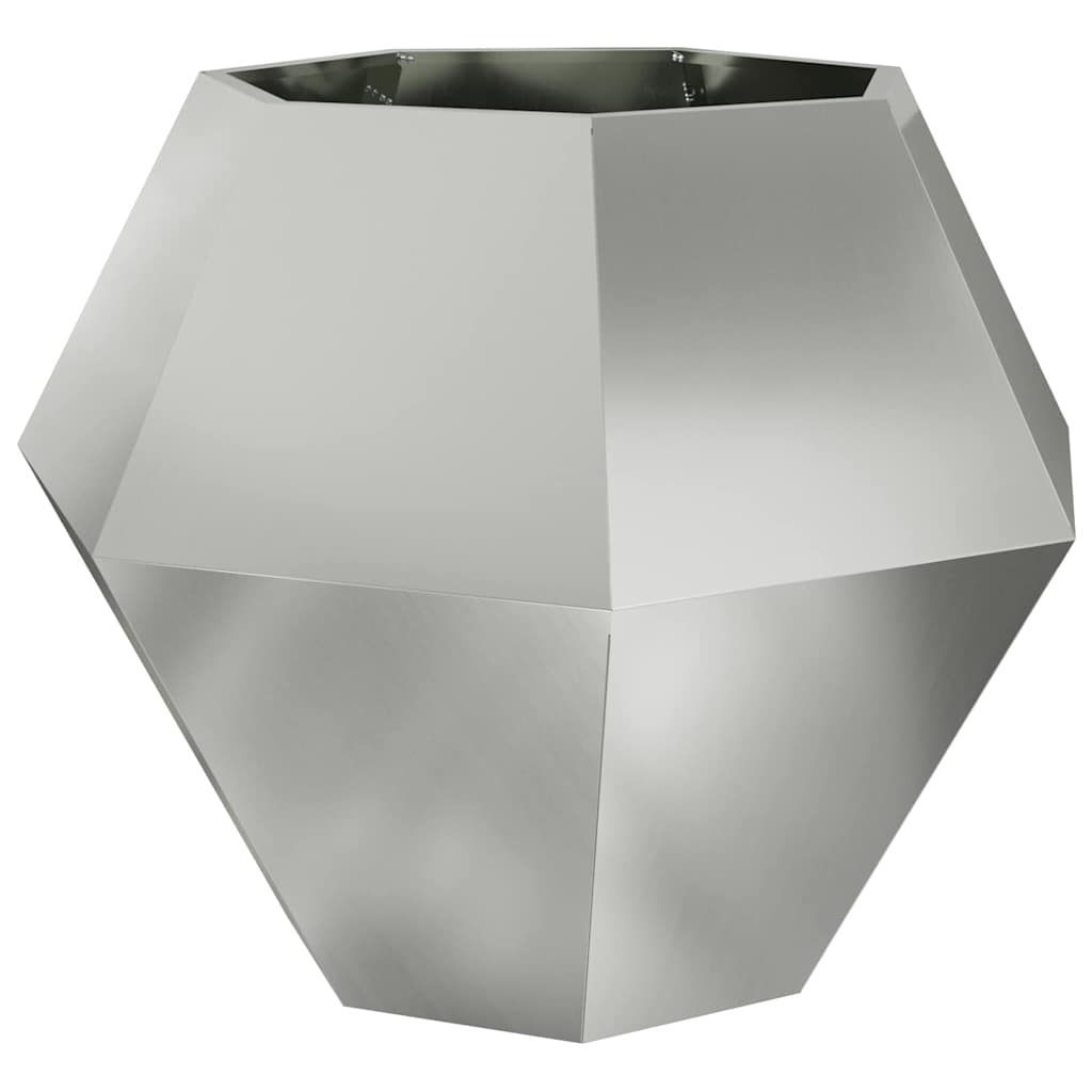 Plantenbak 2 pcs Zilver 100 x 100 x 80 cm Gegalvaniseerd staal is nu te koop bij PeponiXL, paradijselijk wonen!
