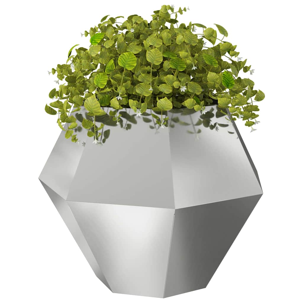 Plantenbak 2 pcs Zilver 100 x 100 x 80 cm Gegalvaniseerd staal is nu te koop bij PeponiXL, paradijselijk wonen!