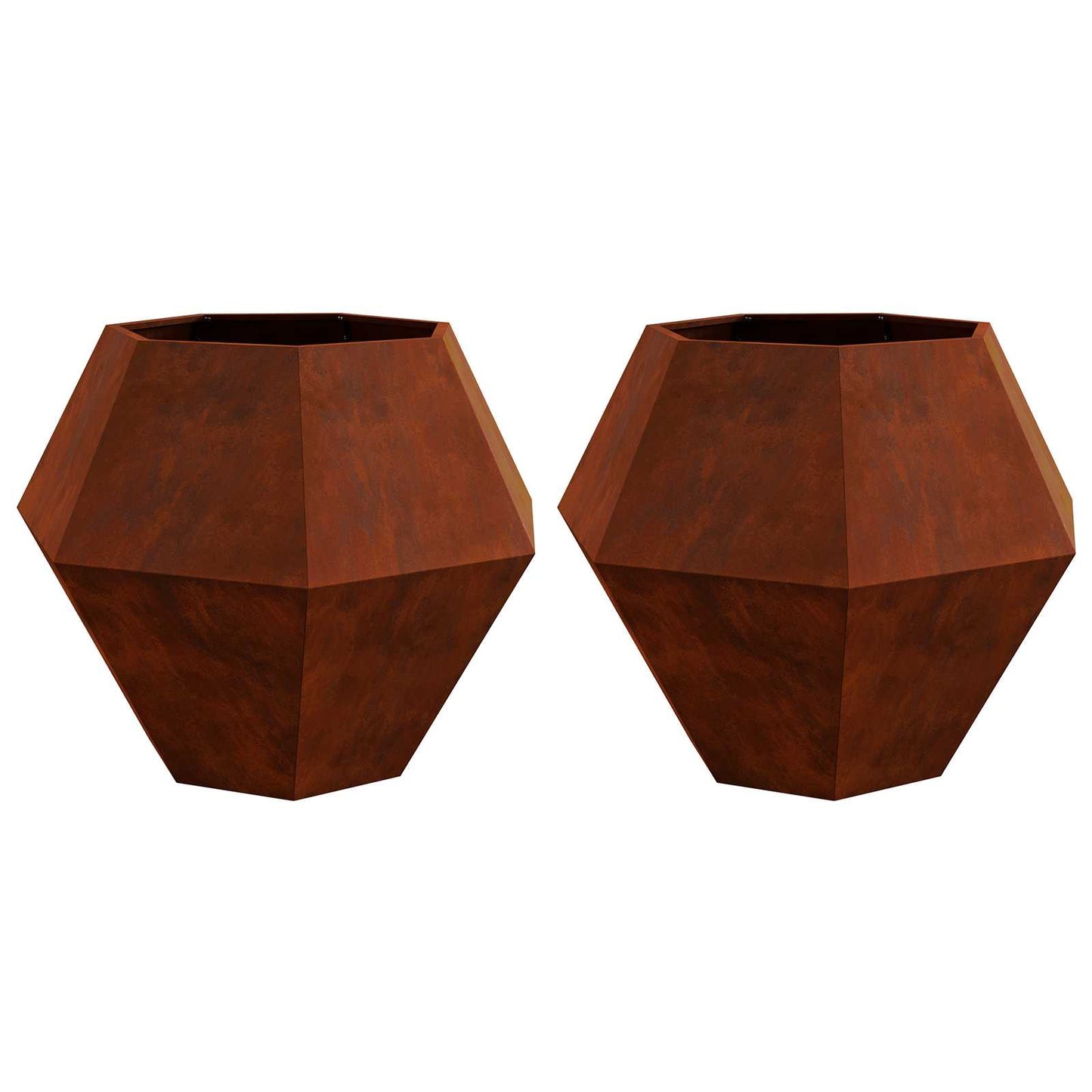 Plantenbak 2 pcs Roestig 100 x 100 x 80 cm Cortenstaal is nu te koop bij PeponiXL, paradijselijk wonen!